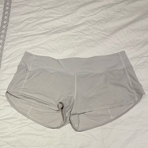 Lululemon Speed Short 4” in White-Gray